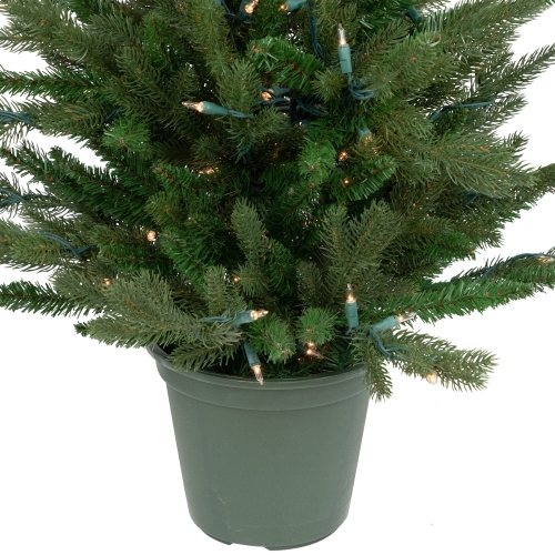 Real Touch™ Pre-Lit Medium Grande Spruce Artificial Potted Christmas Tree - 4' - Clear Lights