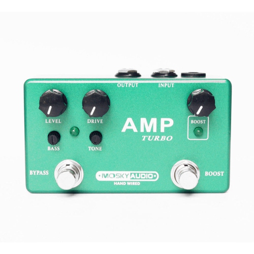 Mosky AMP TURBO Handmade Preamp Overdrive + Boost Guitar Effect True Bypass
