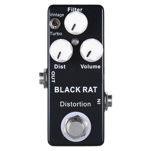 MOSKY  Rat Distortion Guitar Effects Pedal Lm308 Chip Based On Proco Rat In Black