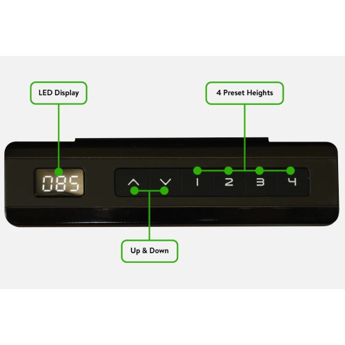 Uncaged Ergonomics Rise Up Essential Electric Height Adjustable Sit/Stand Desk (Natural Top/White Frame)