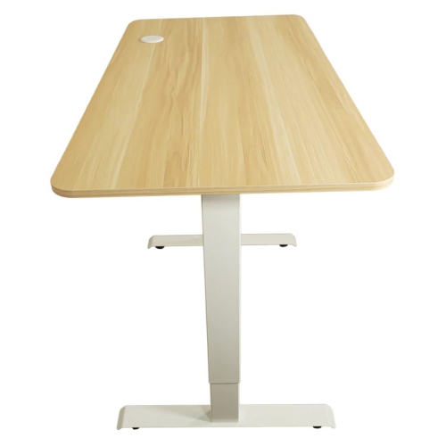 Uncaged Ergonomics Rise Up Essential Electric Height Adjustable Sit/Stand Desk (Natural Top/White Frame)