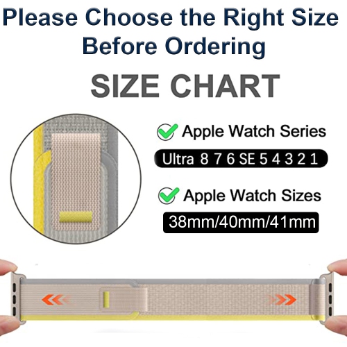 XCRS Nylon Trail Loop Sport Band with Pull Tab for Apple Watch 38mm 40mm 41mm Soft Stretchy Wrist Band Compatible for iWatch Series