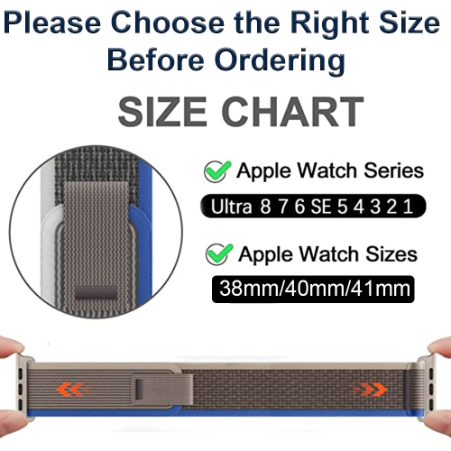 XCRS Nylon Trail Loop Sport Band with Pull Tab for Apple Watch 38mm 40mm 41mm Soft Stretchy Wrist Band Compatible for iWatch Series