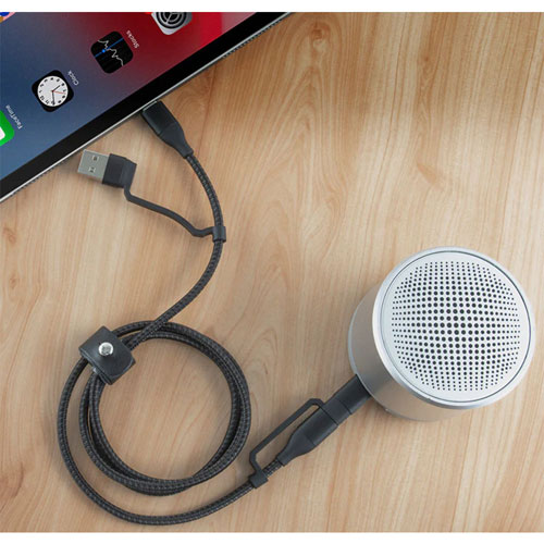 Câble USB-C à USB-C de 1,5 m avec connecteurs USB-A/micro USB de LOGiix (LGX-13092) - Noir