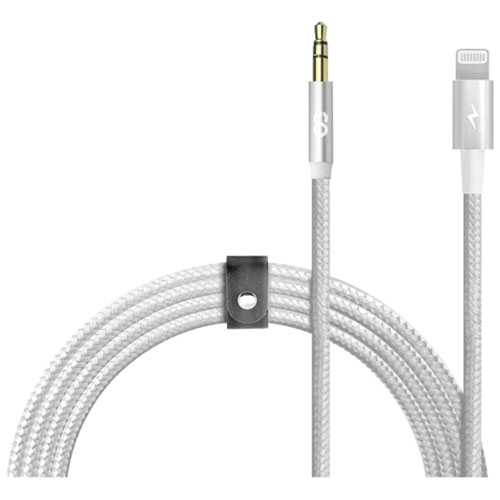 LOGiiX Piston Connect 1m Braided Lightning/3.5mm Audio Cable (LGX-13197) - White