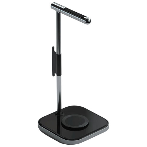 Support pour écouteurs et chargeur sans fil 2-en-1 de Satechi pour AirPods Max - Gris cosmique