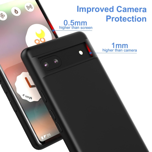 Pixel 6A 5G 2022 Case,Premium Soft Liquid Rubber Bumper Silicone Case Microfiber Lining Shockproof Slim and Lightweigt Protective Cover for Google 6A