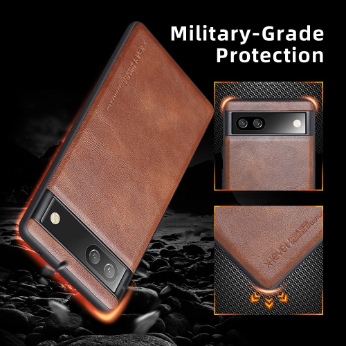 Google Pixel 6A Case 5G Ultra-Thin Slim Premium PU Leather Elegant Soft TPU Bumper Shockproof Protective Cases Phone Cover for Google Pixel 6A