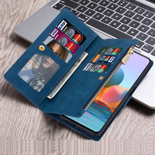 Google Pixel 6a Case, Google Pixel 6a Wallet Case, 9 Card Slots Premium Flip Wallet Leather Magnetic Case Purse with Zipper Coin Credit Card Holder