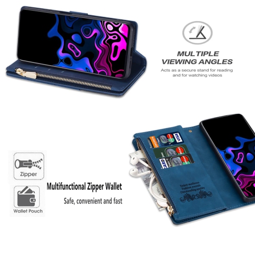 Google Pixel 6a Case, Google Pixel 6a Wallet Case, 9 Card Slots Premium Flip Wallet Leather Magnetic Case Purse with Zipper Coin Credit Card Holder