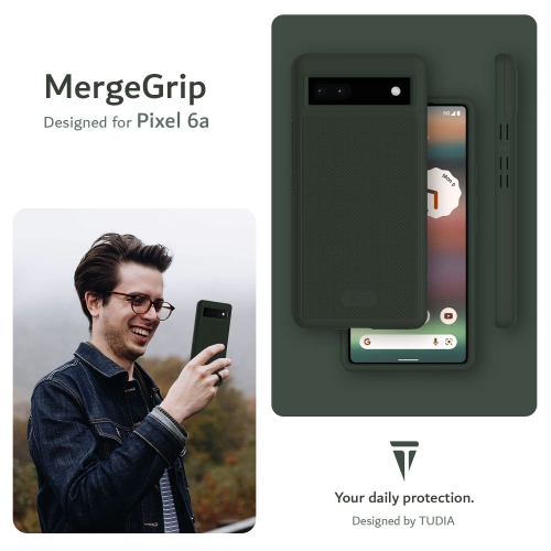 Google Pixel 6a Case, MergeGrip Shockproof Military Grade Dual Layer Slim Protective Case for Pixel 6a
