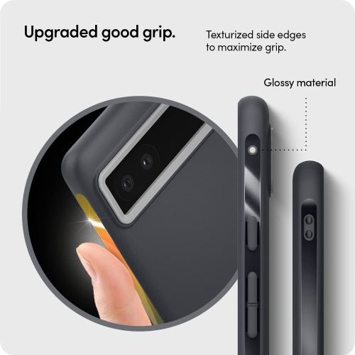 Pixel 6a Case 5G, Dust-Resistant Silicone-Feel TPU with Protective PC Camera Ring - Dusk