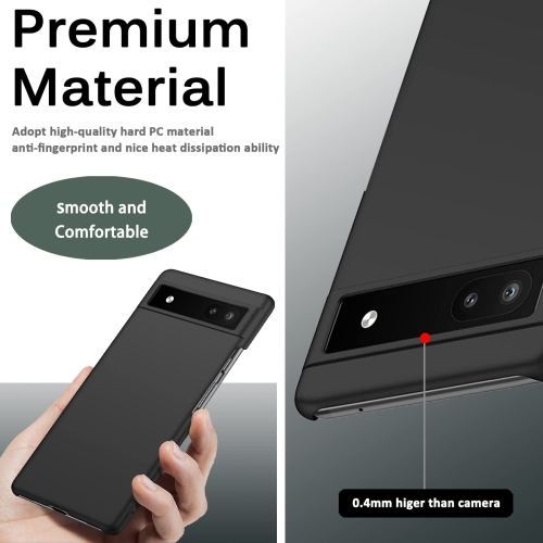 1+1 Pack Compatible Google Pixel 6A Case + Google Pixel Buds A-Series Case, Ultra-Thin PC Matte Texture Shockproof Phone Case with Silicone Buds Case