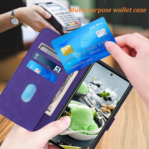 Wallet Case for Pixel 6a, Kickstand Wrist Strap Card Holder Slots TPU Interior Protective for Pixel 6a Case,PU Leather Folio Flip Cover for Google