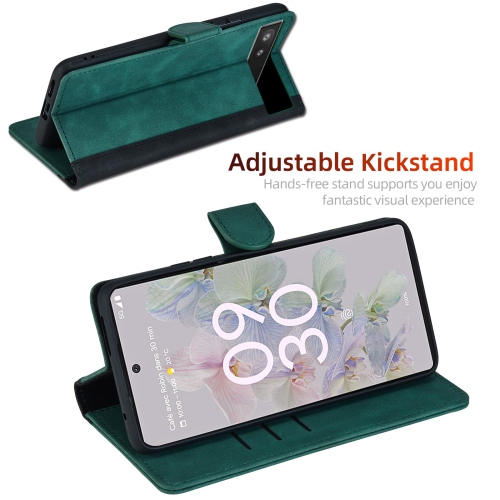 Google Pixel 6a Case Wallet, Google Pixel 6a Flip Case Premium PU Sturdy Leather Protective Magnetic Clasp Design Flip Case with Card Holder Slots