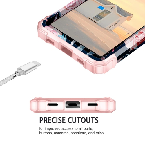 for Google Pixel 6A Case, Heavy Duty Shockproof Protection Hard Plastic+Silicone Rubber Hybrid 3 in 1 Drop Protective Case for Google Pixel 6A Navy