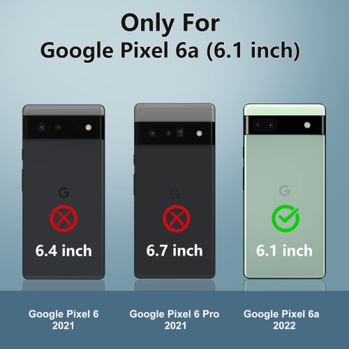 Google Pixel 6a Case: Shockproof Protective Rugged Phone Cover with Kickstand & Camera Lens Slide | Drop Proof Military-Grade Protection TPU Hybrid