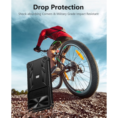 Google Pixel 6a Case: Shockproof Protective Rugged Phone Cover with Kickstand & Camera Lens Slide | Drop Proof Military-Grade Protection TPU Hybrid