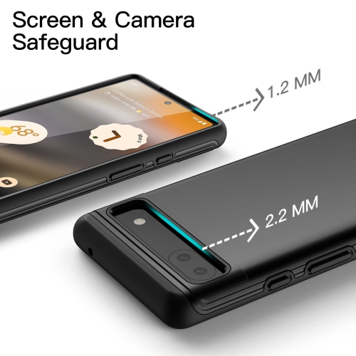 Case for Google Pixel 6a 6.1-Inch 2022, Dual-Layer Protection Shockproof Phone Cover