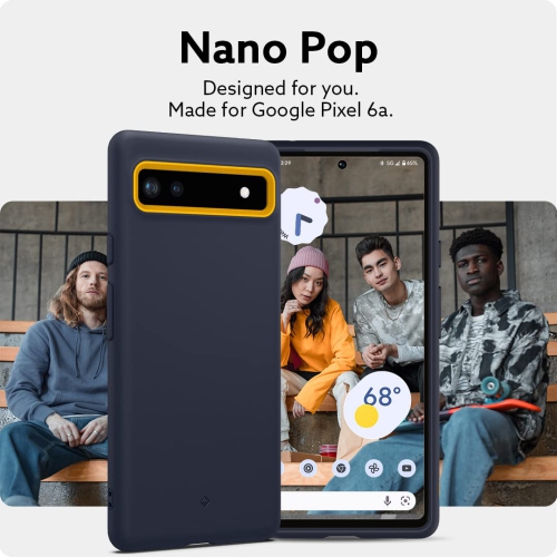 Nano Pop Silicone Case Compatible with Google Pixel 6a Case 5G - Blueberry Navy
