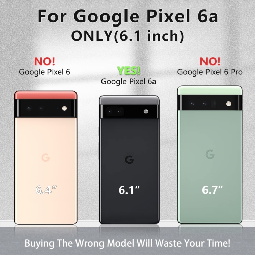 for Google Pixel 6A 5G Case: Slim Protective Shockproof Silicone Cell Phone Cases - Matte Rubber Dual Layer Cell Phone Cover Hard Bumper