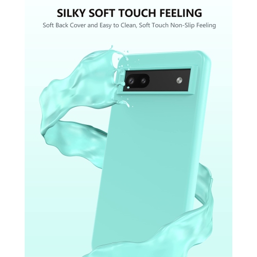 for Google Pixel 6A 5G Case: Slim Protective Shockproof Silicone Cell Phone Cases - Matte Rubber Dual Layer Cell Phone Cover Hard Bumper