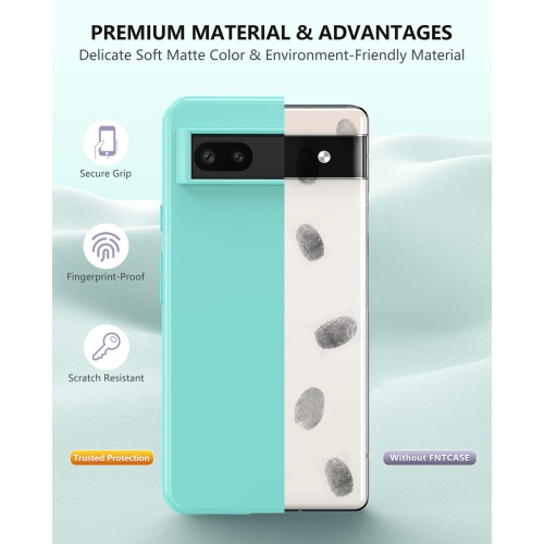 for Google Pixel 6A 5G Case: Slim Protective Shockproof Silicone Cell Phone Cases - Matte Rubber Dual Layer Cell Phone Cover Hard Bumper