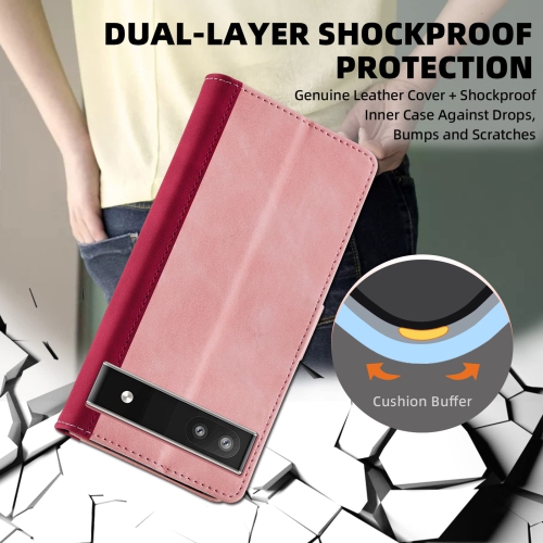 Google Pixel 6a Case Wallet, Google Pixel 6a Flip Case Premium PU Sturdy Leather Protective Magnetic Clasp Design Flip Case with Card Holder Slots