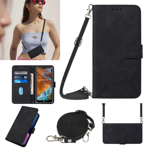 Google Pixel 6a Wallet Case, Crossbody Lanyard Case with Card Holder PU Leather Kickstand Shockproof Protective Flip Cover for Google Pixel 6a