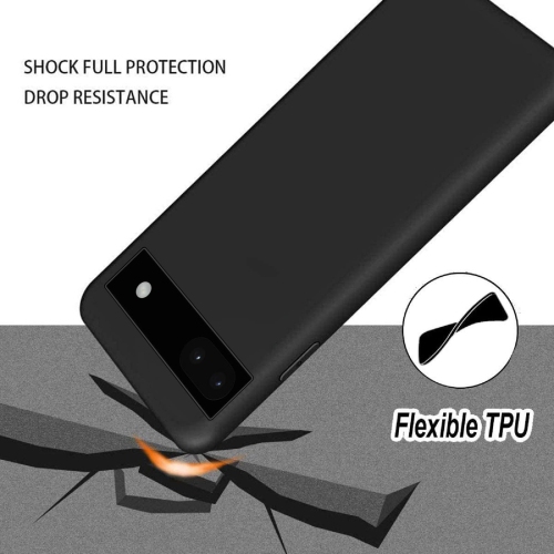 Case for Google&nbsp;Pixel&nbsp;6A with Screen Pretector Tempered Glass, Slim Soft TPU Shock-Absorption Protective Cover for