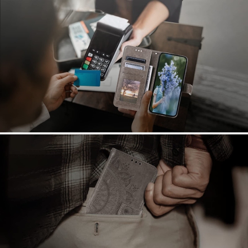 Mandala Phone Cover for Google Pixel 6A, Ultra Slim Flip Case with Card Slot Magnetic Closure, PU Leather Case with Stand Function and Lanyard,