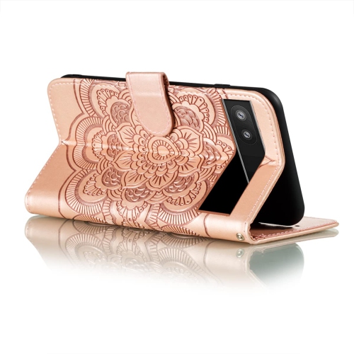 Mandala Case for Google Pixel 6A, Premium Leather Case Wallet with Card Slots Magnetic Stand Protective Cover Ultra Slim Case with Lanyard,Embossed