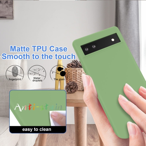 for Pixel 6A 5G 2022 Case,Premium Soft Liquid Rubber Bumper Silicone Case Microfiber Lining Shockproof Slim and Lightweigt Protective Cover for