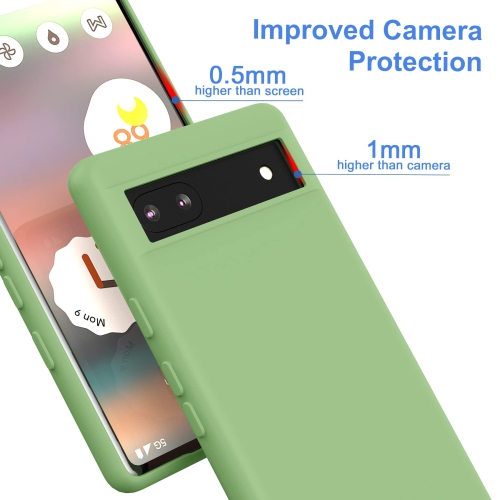 for Pixel 6A 5G 2022 Case,Premium Soft Liquid Rubber Bumper Silicone Case Microfiber Lining Shockproof Slim and Lightweigt Protective Cover for
