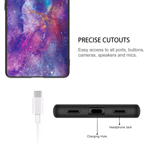 Google Pixel 6a Case, Glow in The Dark Nebula Galaxy Space Design Slim Hybrid Hard PC Cover Anti Slip Shockproof Full Body Protective Case for Google