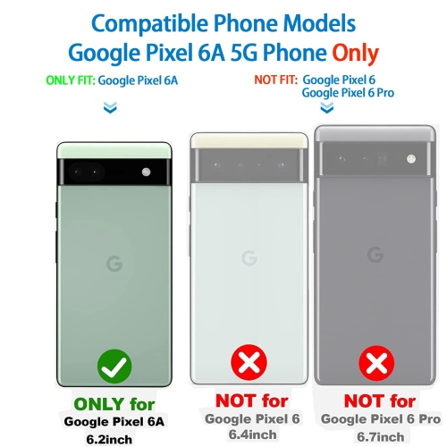 Case for Google Pixel 6a 5G, Pixel 6a Phone Case Heavy Duty Shockproof Dustproof Rugged Defender Protective, 3 in 1 Bumper Cover for Google