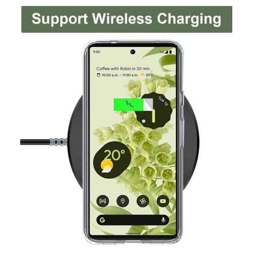 Compatible with Pixel 6a Case Clear with Design Soft TPU Shock Absorption Slim Embossed Pattern Protective Back Cover for Pixel 6a 5G 6.1 inch