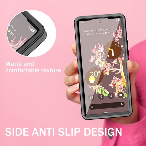 Google Pixel 6a Case Waterproof, IP68 Certified Waterproof Shockproof Built-in Screen Protector Full Body Case for Pixel 6a 2022