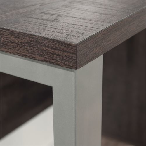 Sauder Rock Glen Engineered Wood and Metal Desk in Blade Walnut