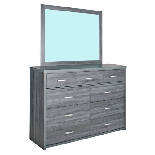 PEMBERLY ROW  Majestic Super Jumbo 9-Drawer Double Dresser In Gray