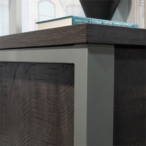 Sauder Rock Glen Engineered Wood and Metal Lateral File in Blade Walnut