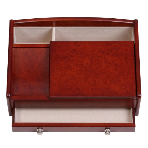Mele and Co Davin Men’s Dresser Valet Wooden Jewelry Box