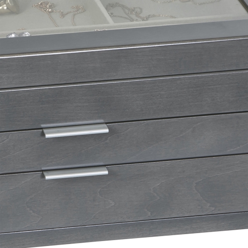 Mele and Co Misty Wooden Jewelry Box with Glass Lid