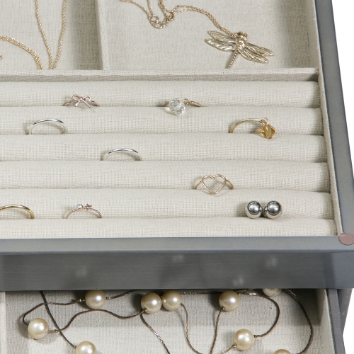 Mele and Co Misty Wooden Jewelry Box with Glass Lid