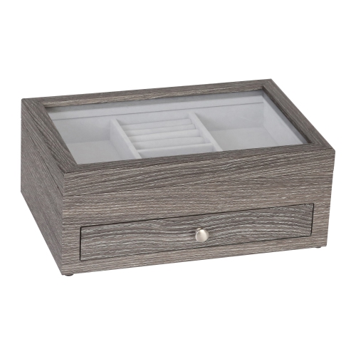 Mele and Co Ardene Grey Wooden Jewelry Case