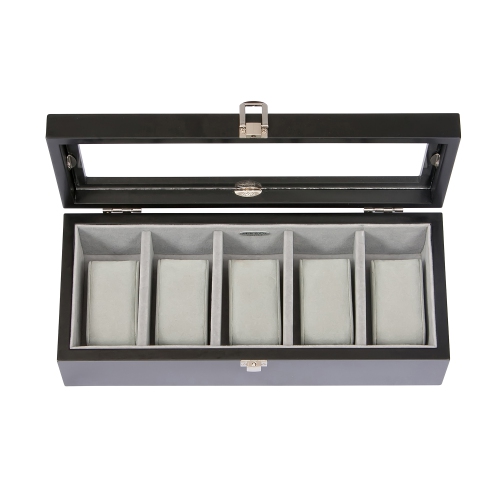 Mele and Co Tate Glass Top Wooden Watch Box