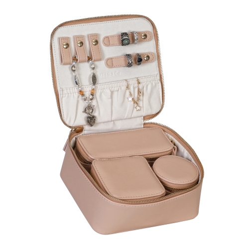 Mele and Co Buff Bento Travel Jewelry Case