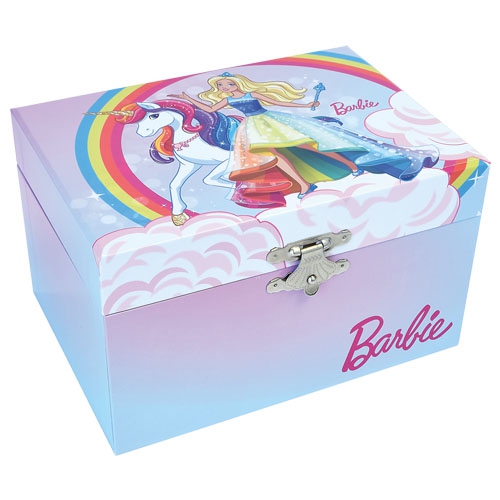 MELE AND CO  Barbie Children's Musical Ballerina Box With Unicorn Design