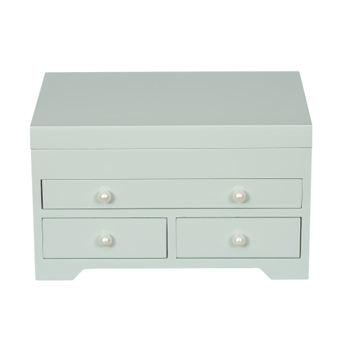 Mele and Co Bianca Wooden Jewelry Box in Seafoam Finish