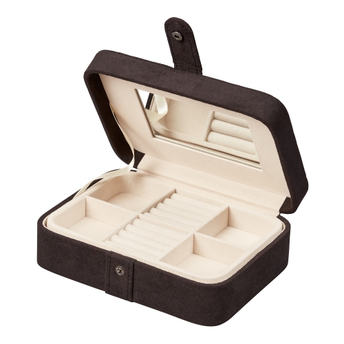 Mele and Co Giana Plush Jewelry Box with Lift Out Tray